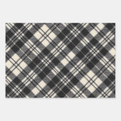 Scott Black und White Modern Scottish Tartan Geschenkpapier Set (Vorderseite 2)