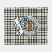 Scott Black - White Ancient Clan Abzeichen Tartan Fleecedecke (Vorderseite (Horizontal))
