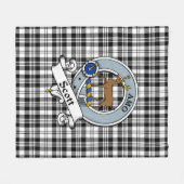 Scott Black - White Modern Clan Abzeichen Tartan K Fleecedecke (Vorderseite (Horizontal))