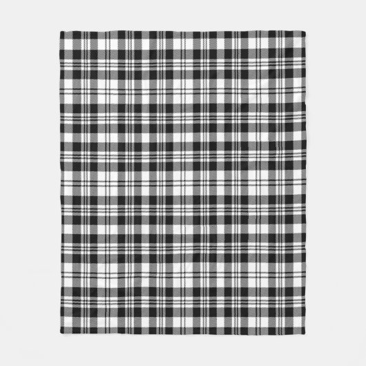Scott Black - White Modern Kariert Fleecedecke (Vorderseite)