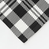 Scott Black - White Modern Kariert Fleecedecke (Ecke)