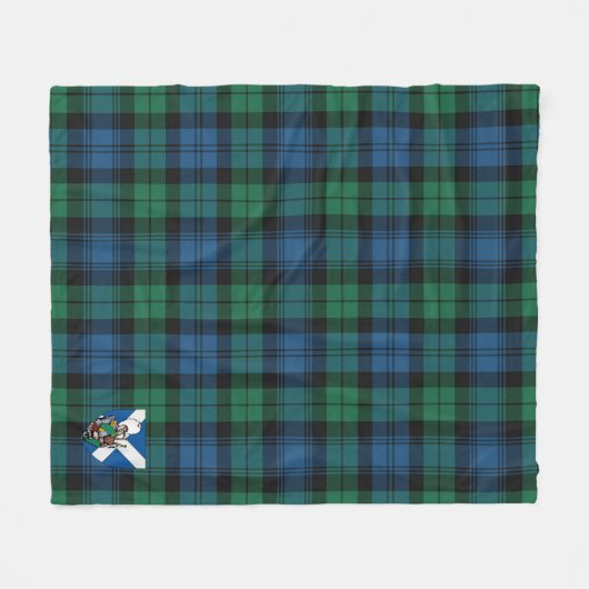 Scott Blackwatch Ancient Tartan Kariert Fleecedecke (Vorderseite (Horizontal))