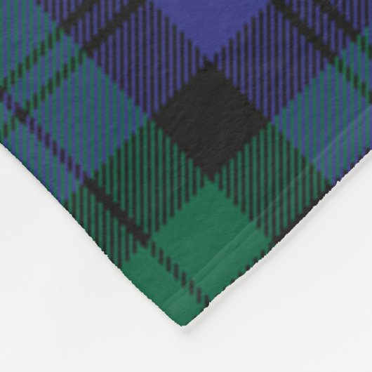 Scott Blackwatch Modern Tartan Kariert Fleecedecke (Ecke)