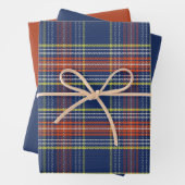 Scott Blue Burnt Orange Scottish Tartan Christmas Geschenkpapier Set (Beispiel)