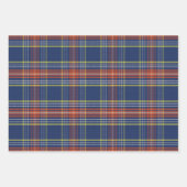Scott Blue Burnt Orange Scottish Tartan Christmas Geschenkpapier Set (Vorderseite)