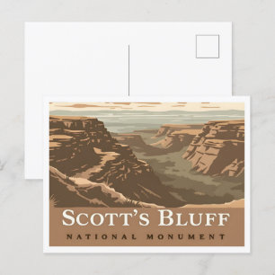 Scott Bluff National Monument Nebraska USA Travel Postkarte