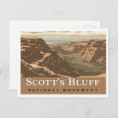 Scott Bluff National Monument Nebraska USA Travel Postkarte (Vorne/Hinten)