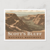 Scott Bluff National Monument Nebraska USA Travel Postkarte (Vorderseite)