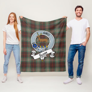 Scott Brown Ancient Clan Abzeichen Tartan Kariert Fleecedecke