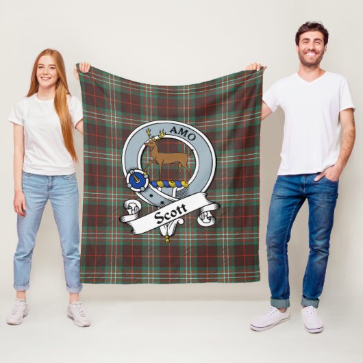 Scott Brown Ancient Clan Abzeichen Tartan Kariert Fleecedecke (Beispiel)