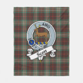 Scott Brown Ancient Clan Abzeichen Tartan Kariert Fleecedecke (Vorderseite)