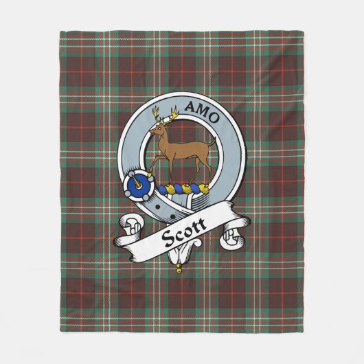 Scott Brown Ancient Clan Abzeichen Tartan Kariert Fleecedecke (Vorderseite)