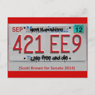 Scott Brown für Senat 2014 Postkarte