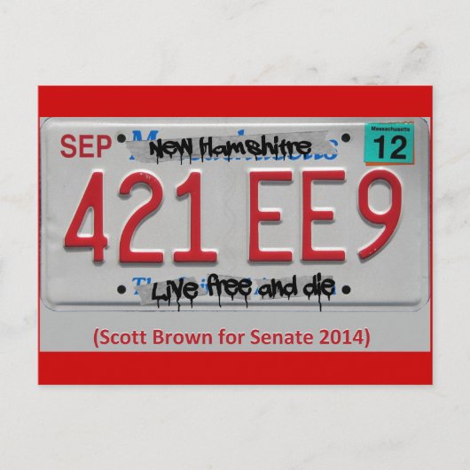 Scott Brown für Senat 2014 Postkarte (Vorderseite)