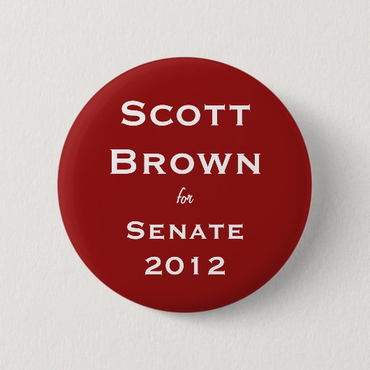 Scott Brown für Senats-Knopf Button (Vorderseite)