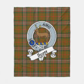 Scott Brown Modern Clan Abzeichen Tartan Kariert Fleecedecke (Vorderseite)