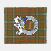 Scott Brown Modern Clan Abzeichen Tartan Kariert Fleecedecke (Vorderseite (Horizontal))