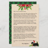 Scott Christmas Kariert Family Newsletter Custom S Briefpapier (Vorne/Hinten)