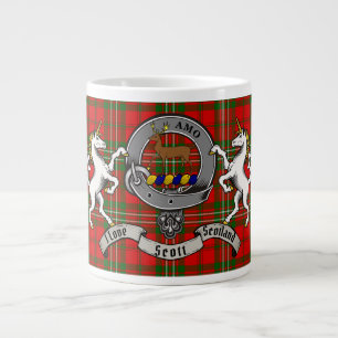 Scott Clan Abzeichen mit Tartan & Unicorn Jumbo-Tasse