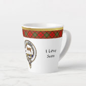 Scott Clan Abzeichen Tartan & Motto Milchtasse (Rechte Ecke)