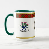 Scott Clan Abzeichen Tartan & Motto Tasse (Links)