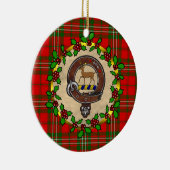 Scott Clan Abzeichen & Tartan Personalisierte Weih Keramik Ornament (Rechts)