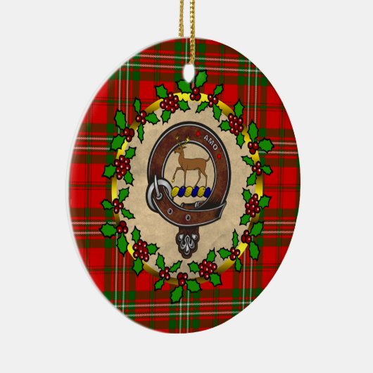 Scott Clan Abzeichen & Tartan Personalisierte Weih Keramik Ornament (Rechts)