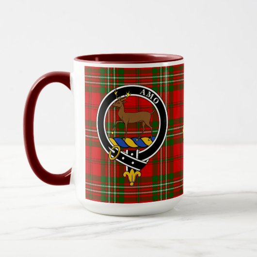 Scott Clan Abzeichen & Tartan Tasse (Links)