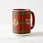 Scott Clan Abzeichen & Tartan Tasse (VorderseiteRechts)