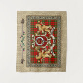Scott Clan Abzeichen & Tartan w/Lions Tapestry Wandteppich (Vorderseite)