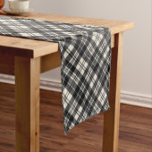 Scott Clan Black und White Modern Scottish Tartan Mittelgroßer Tischläufer (Beispiel)