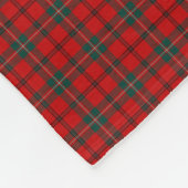 Scott Clan Red and Forest Green Tartan Fleecedecke (Ecke)
