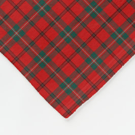 Scott Clan Red and Forest Green Tartan Fleecedecke