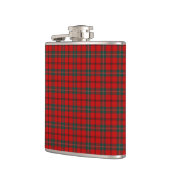 Scott Clan Tartan Bright Red and Green Kariert Flachmann (Links)