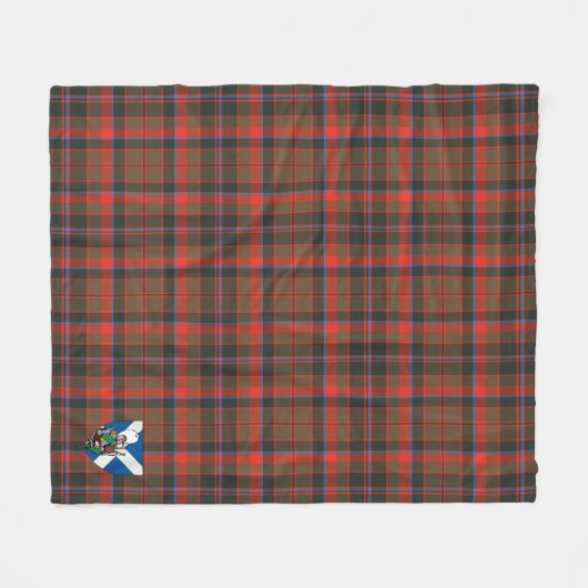 Scott Cumming Hunting Weathered Tartan Kariert Fleecedecke (Vorderseite (Horizontal))