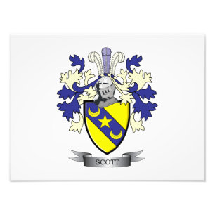 Scott Familienwappen Coat of Arms Fotodruck
