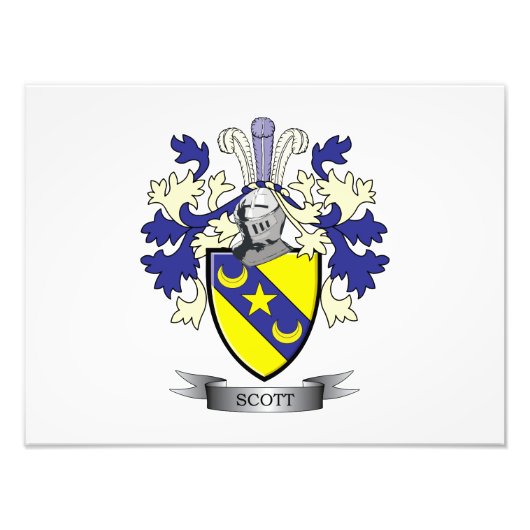 Scott Familienwappen Coat of Arms Fotodruck (Vorne)
