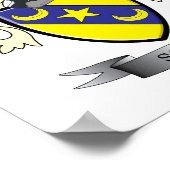 Scott Familienwappen Coat of Arms Poster (Ecke)