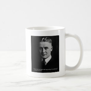 Scott Fitzgerald "Liebe/Beginning" Zitatgeschenke Kaffeetasse