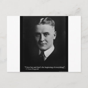 Scott Fitzgerald "Liebe/Beginning" Zitatgeschenke Postkarte