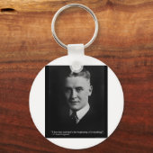 Scott Fitzgerald "Liebe/Beginning" Zitatgeschenke Schlüsselanhänger (Vorderseite)