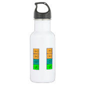 Scott Flasche mit periodischer Tafelbezeichnung Edelstahlflasche (Rückseite)