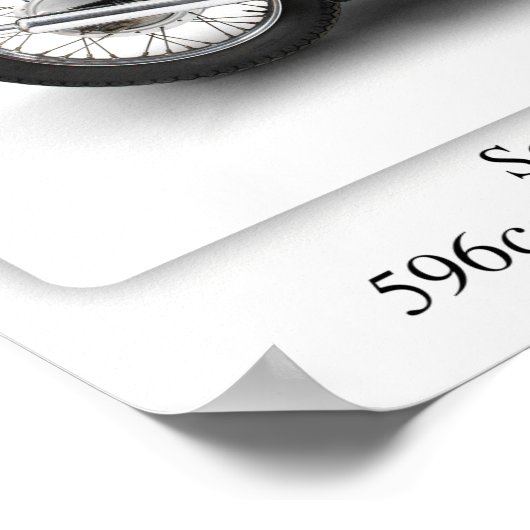 Scott Flying Squirrel Motorrad - A3 Print Poster (Ecke)