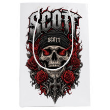 Scott Gothic Schädel personalisierter Namensentwur