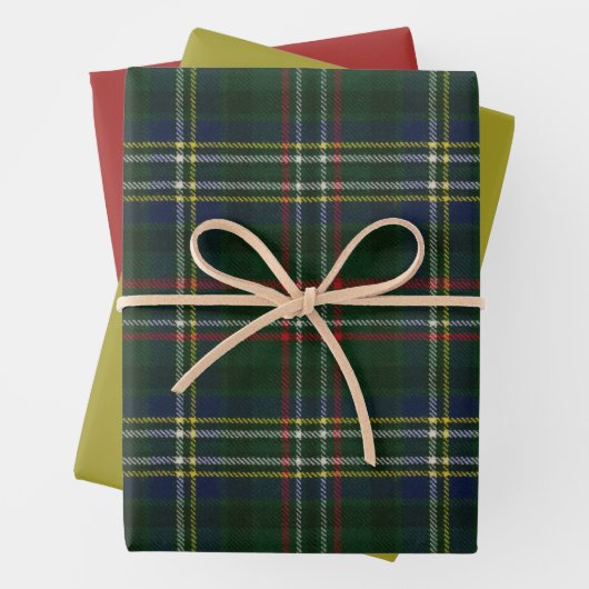 Scott Green Modern Scottish Tartan Geschenkpapier Set (Beispiel)