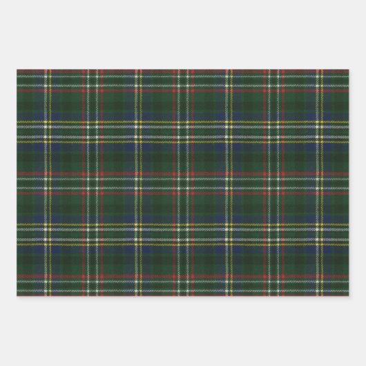 Scott Green Modern Scottish Tartan Geschenkpapier Set (Vorderseite)