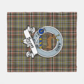 Scott Green Weathered Clan Abzeichen Tartan Karier Fleecedecke (Vorderseite (Horizontal))