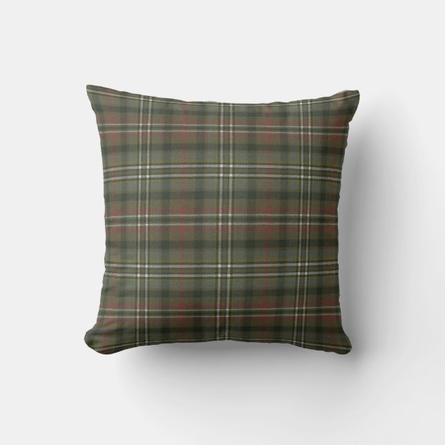 Scott Green Weathered Original Scottish Tartan Kissen (Vorderseite)