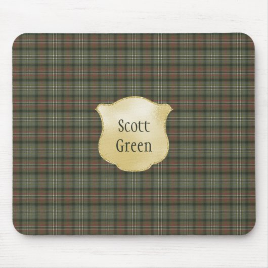Scott Green Weathered Original Scottish Tartan Mousepad (Vorne)