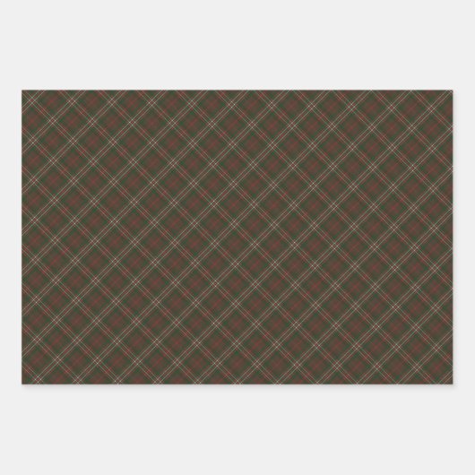 Scott Hunting Modern Scottish Tartan Geschenkpapier Set (Vorderseite 2)